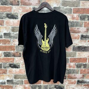 Vintage Hard Rock Cafe Atlantic City T-Shirt Mens XXL Guitar Black Double Sided